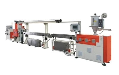Este descris procesul de turnare prin extrudare a liniei de extrudare a țevil...